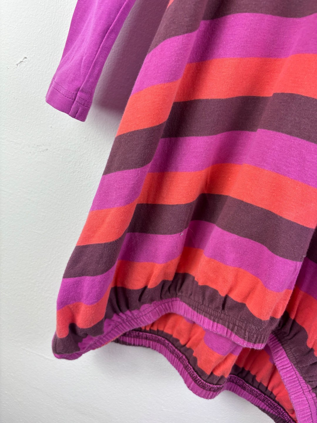Freds World Purple Pink Stripe Balloon Dress 5 Years-Dresses-Second Snuggle Preloved