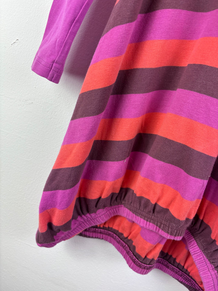 Freds World Purple Pink Stripe Balloon Dress 5 Years-Dresses-Second Snuggle Preloved