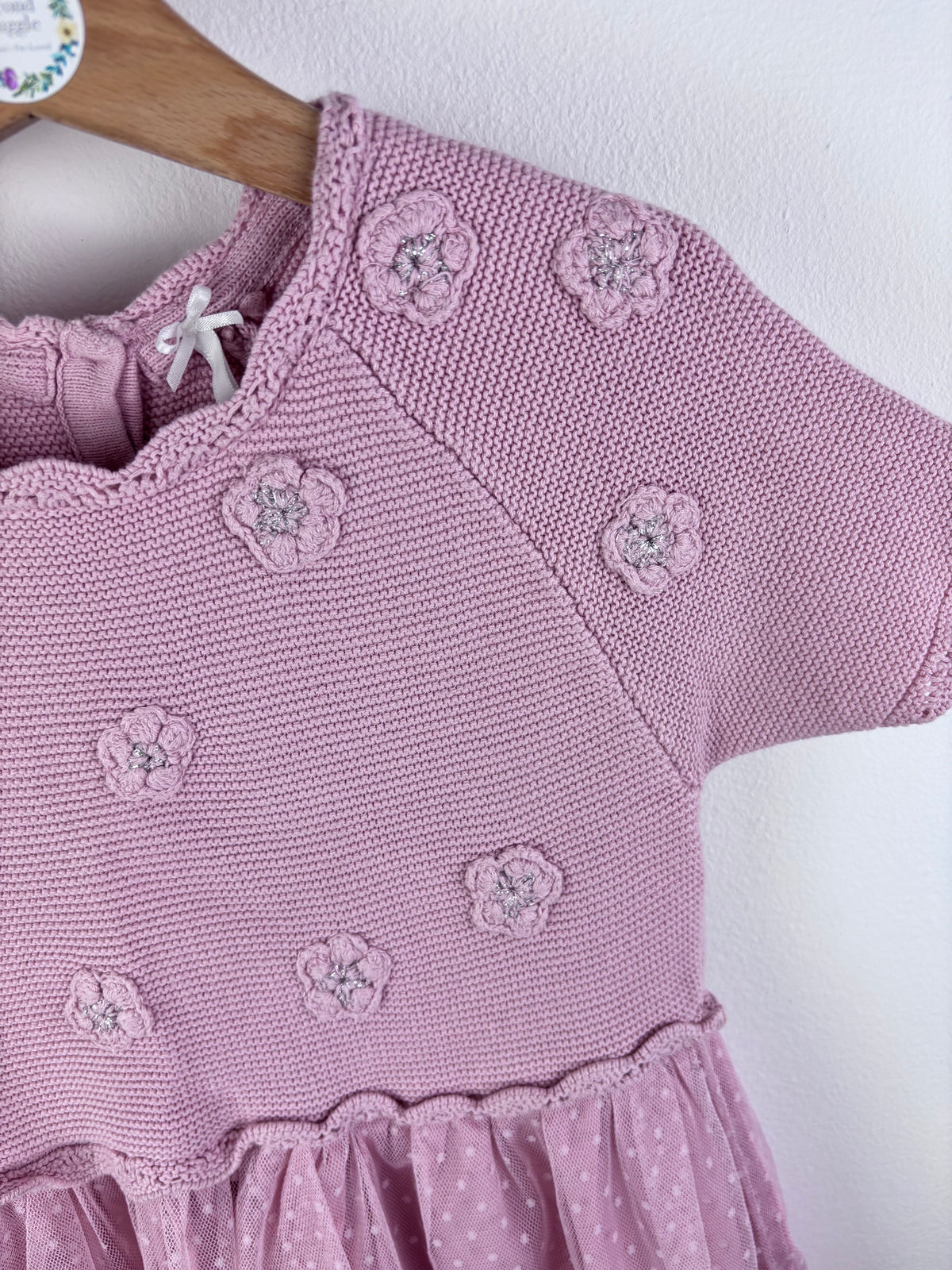 Next Pink Knit and Tulle Dress 6-7 Years-Dresses-Second Snuggle Preloved