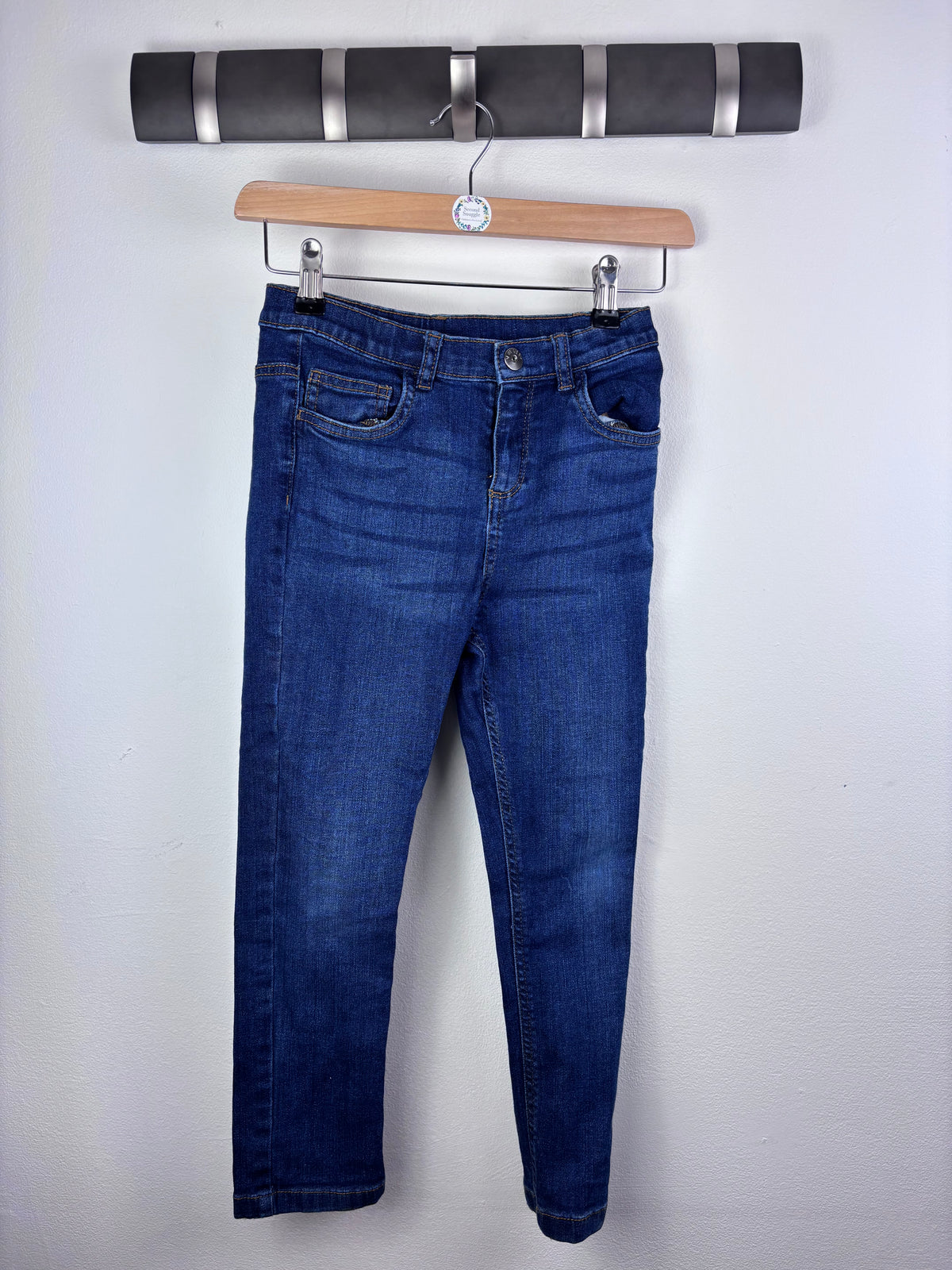 Very Blue Skinny Jeans Adjustable Waist 6-7 Years-Trousers-Second Snuggle Preloved