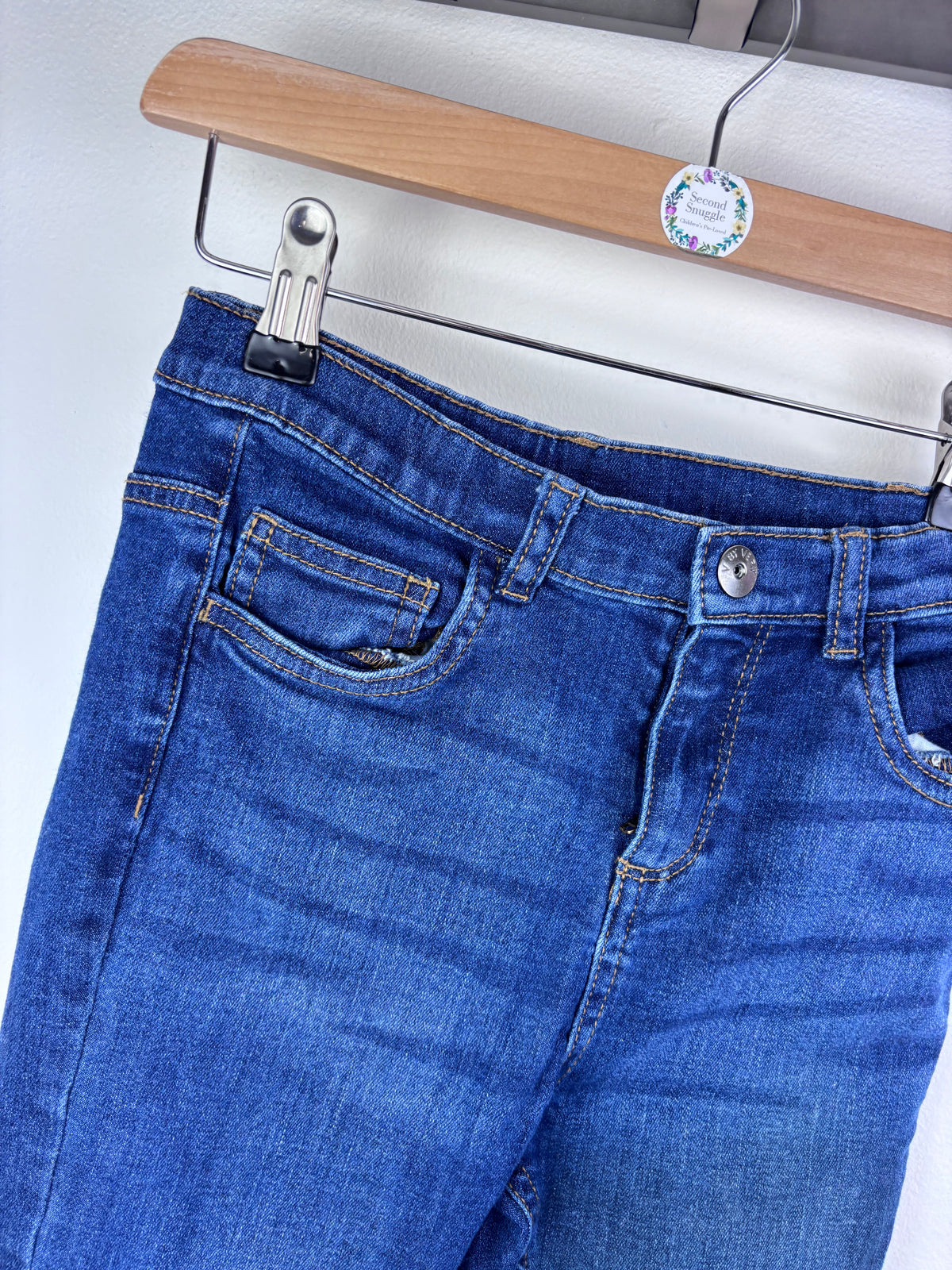 Very Blue Skinny Jeans Adjustable Waist 6-7 Years-Trousers-Second Snuggle Preloved