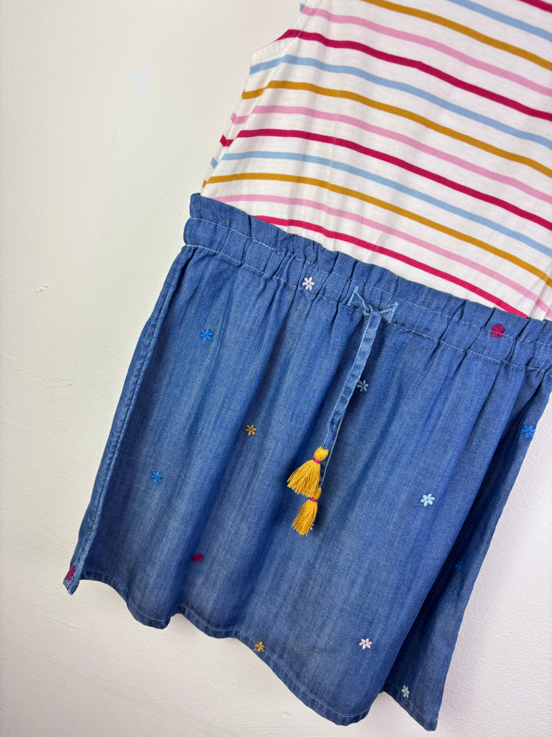 Fat Face Stripe and Chambray Dress 5-6 Years-Dresses-Second Snuggle Preloved