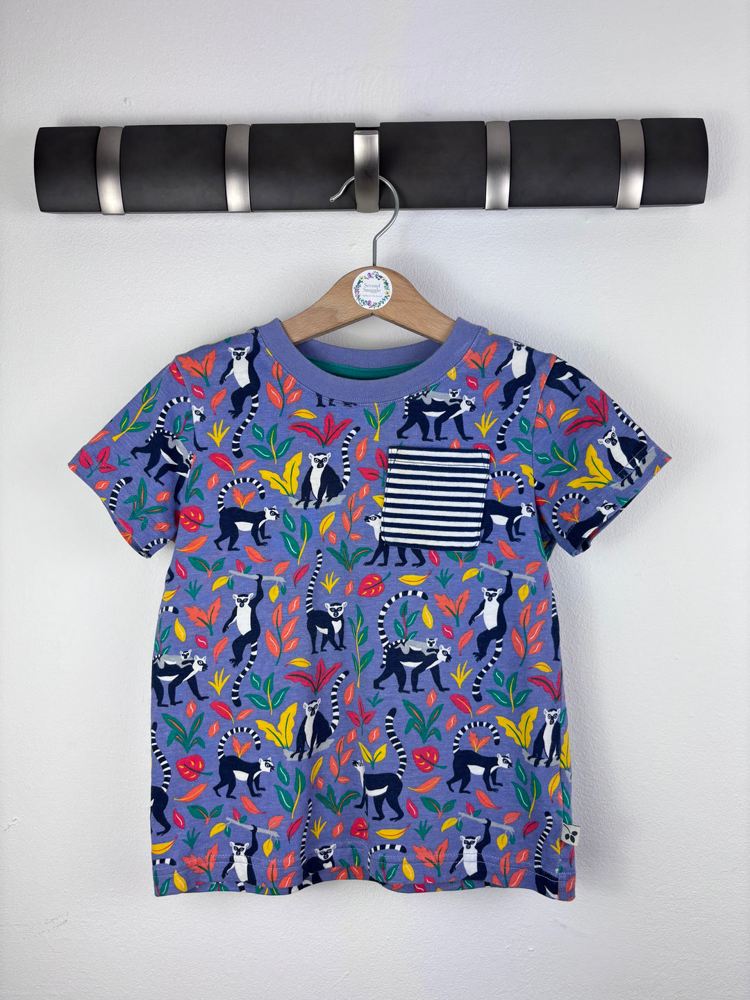 Frugi Purple Lemur Print Top 5-6 Years-Tops-Second Snuggle Preloved