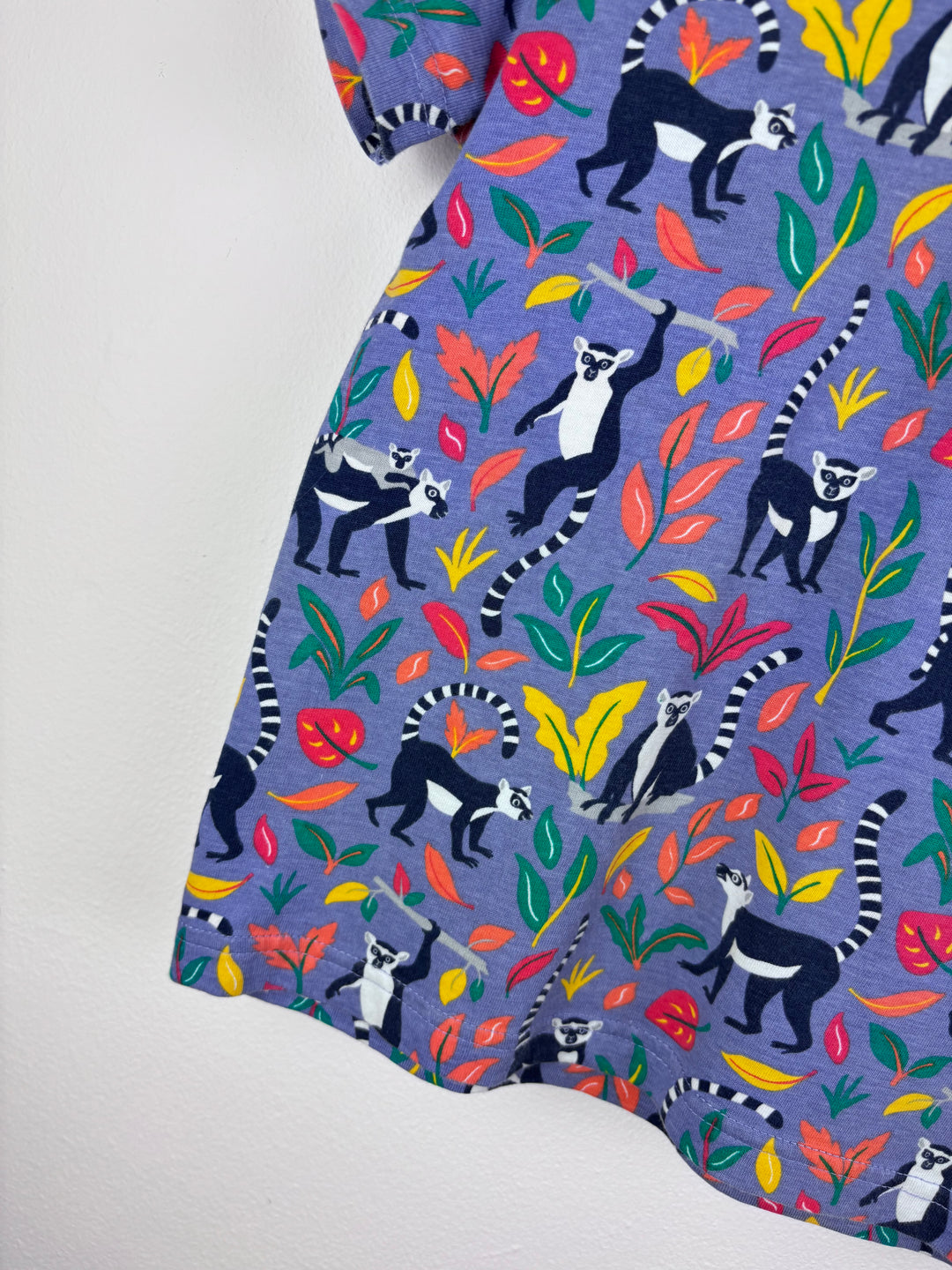 Frugi Purple Lemur Print Top 5-6 Years-Tops-Second Snuggle Preloved