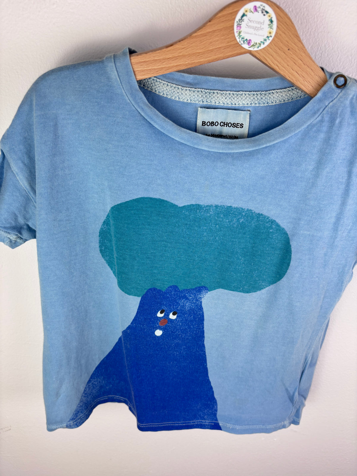 Bobo Choses Blue Graphic T-Shirt 2-3 Years-Tops-Second Snuggle Preloved