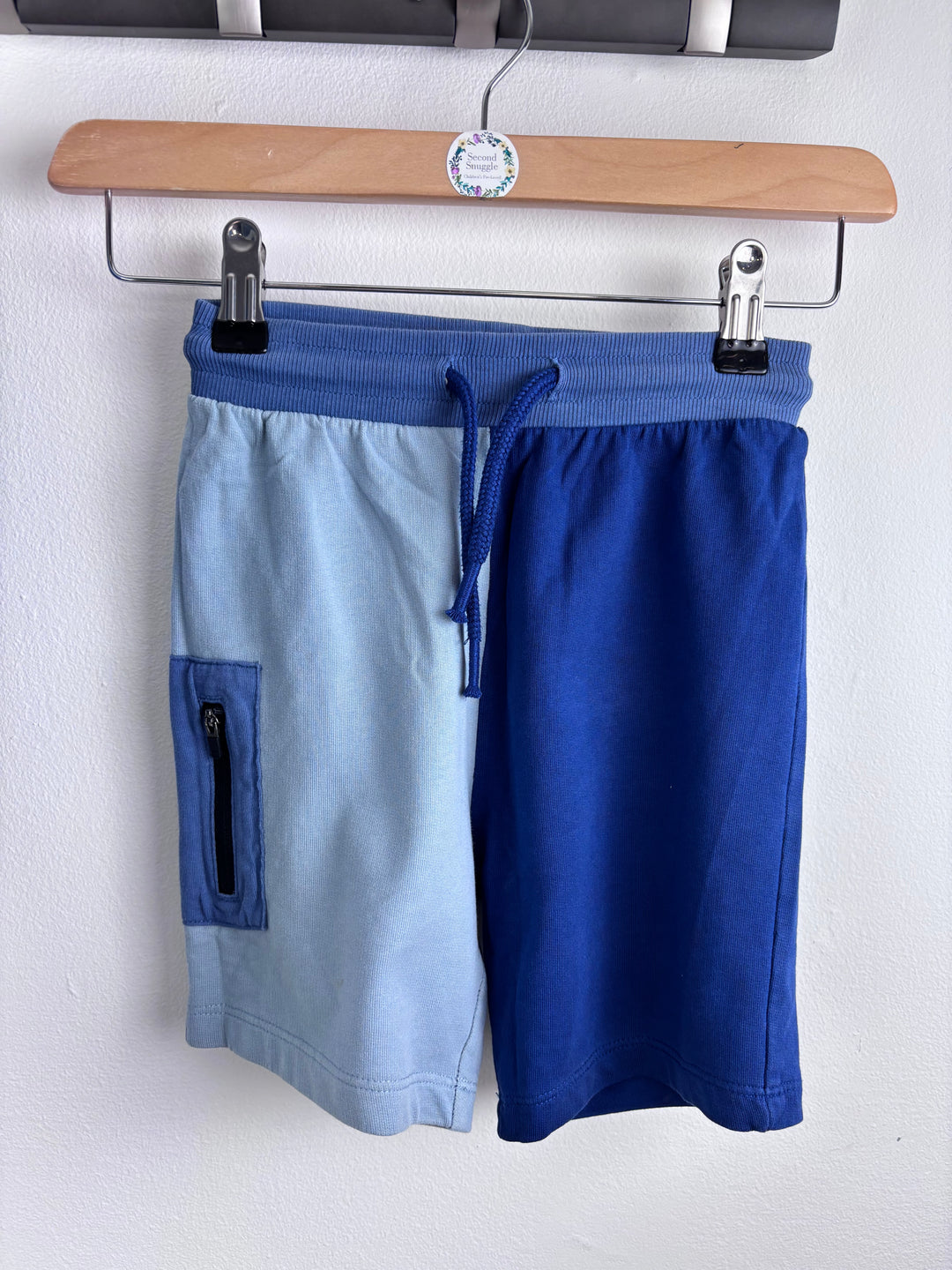 Next Blue Colour Block T-Shirt and Shorts Set 5-6 Years-Sets-Second Snuggle Preloved