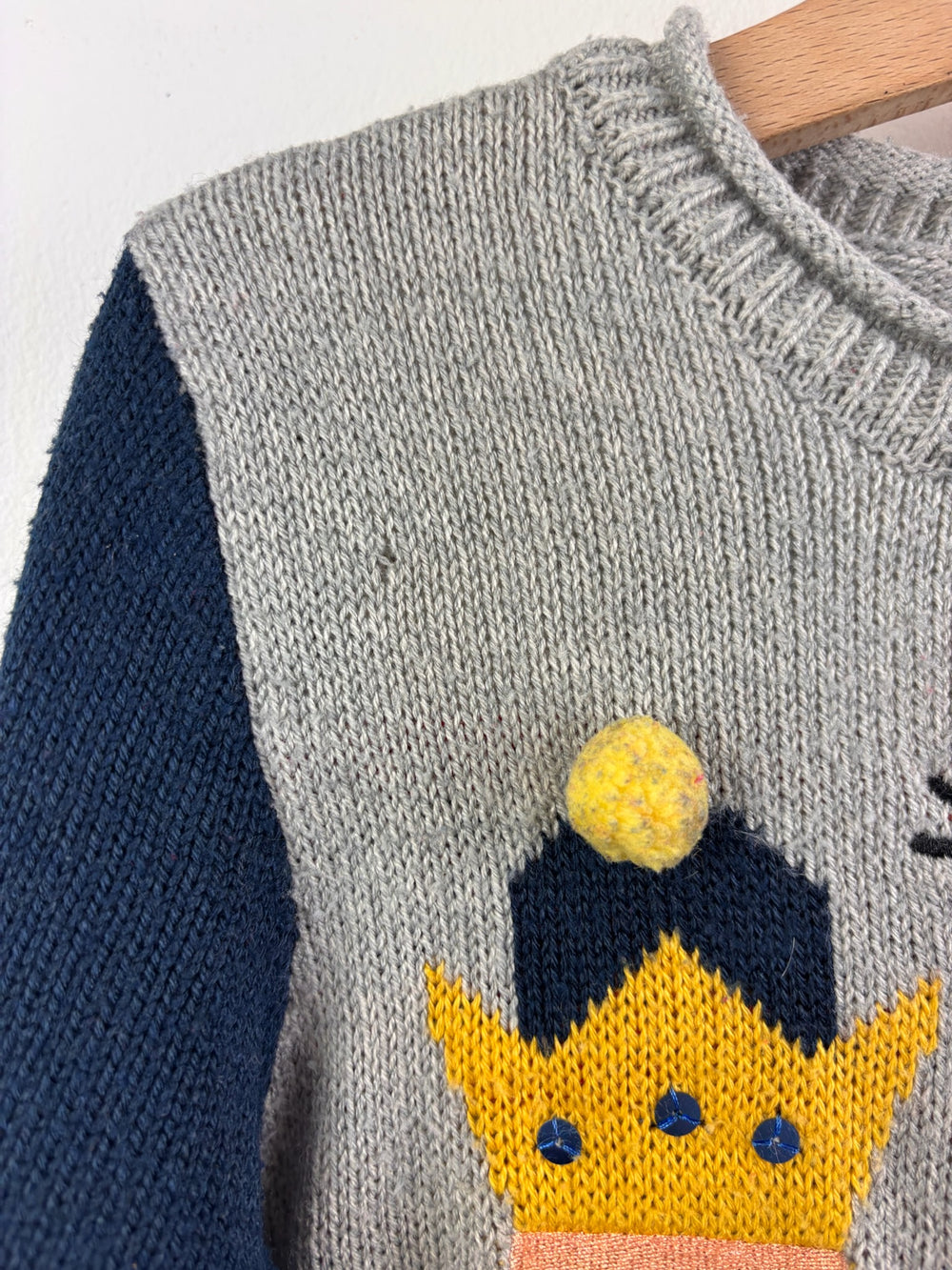 George Grey Christmas Jumper Nutcracker Reindeer & Santa 5-6 Years-Jumpers-Second Snuggle Preloved