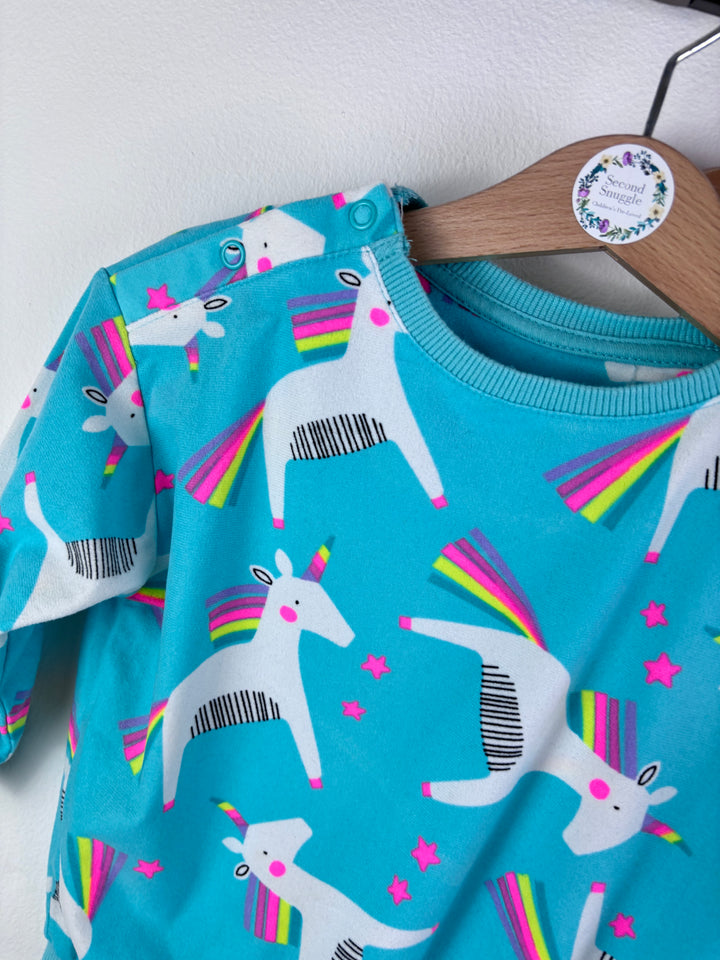 Next Turquoise Unicorn Pyjama Set 12-18 Months-Night Wear-Second Snuggle Preloved