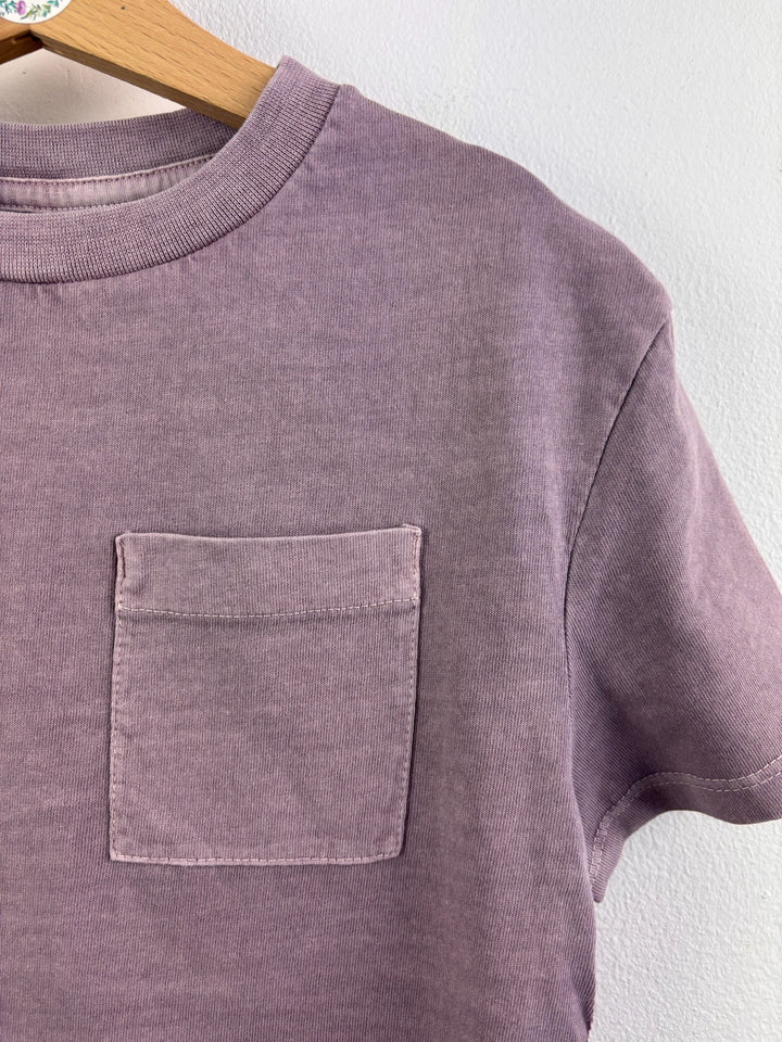 M&S Mauve Washed Pocket T-Shirt