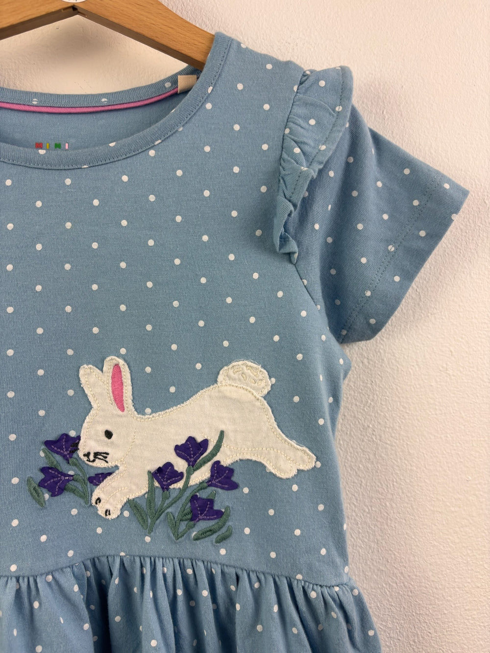 Ex Boden Blue Bunny Appliqué Dress-Dresses-Second Snuggle Preloved