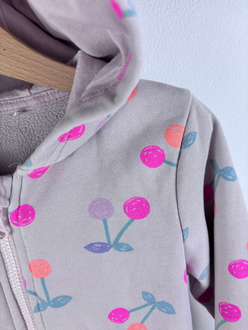 George Grey Cherry Zip Hoodie 4-5 Years-Hoodies-Second Snuggle Preloved