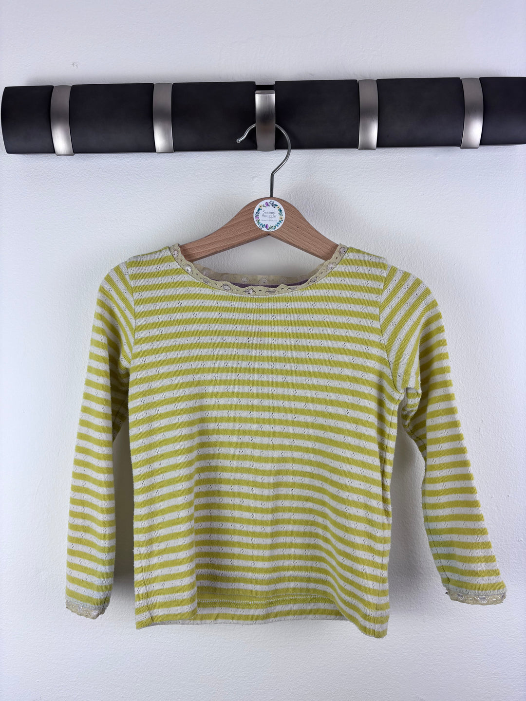 Boden Yellow Stripe Long Sleeve Top 2-3 Years-Tops-Second Snuggle Preloved