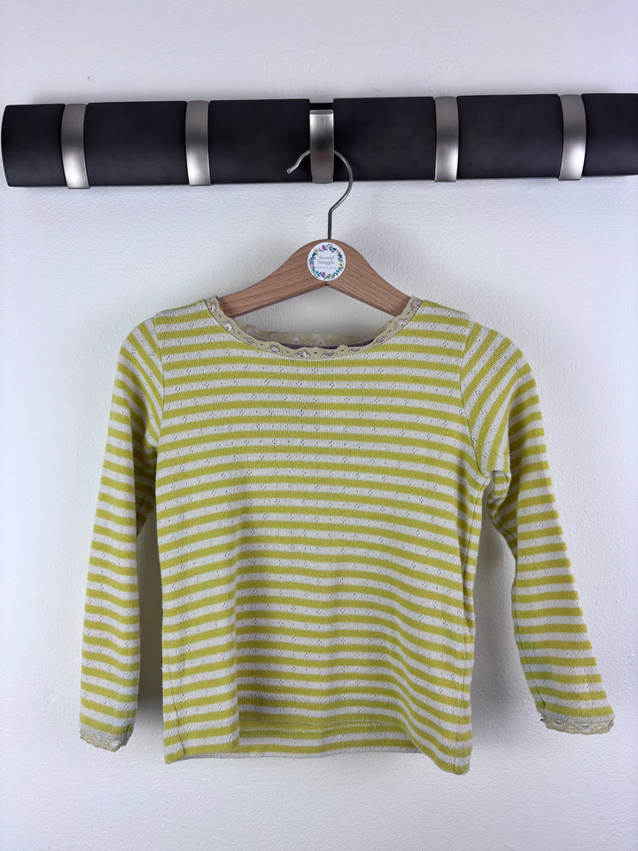 Boden Yellow Stripe Long Sleeve Top 2-3 Years-Tops-Second Snuggle Preloved
