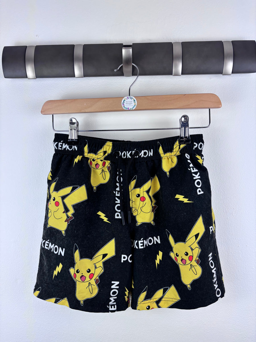 M&S Black Pokémon Swim Shorts 7-8 Years-Swimming-Second Snuggle Preloved