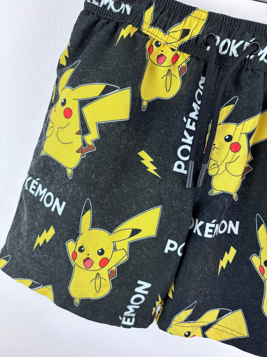 M&S Black Pokémon Swim Shorts 7-8 Years-Swimming-Second Snuggle Preloved