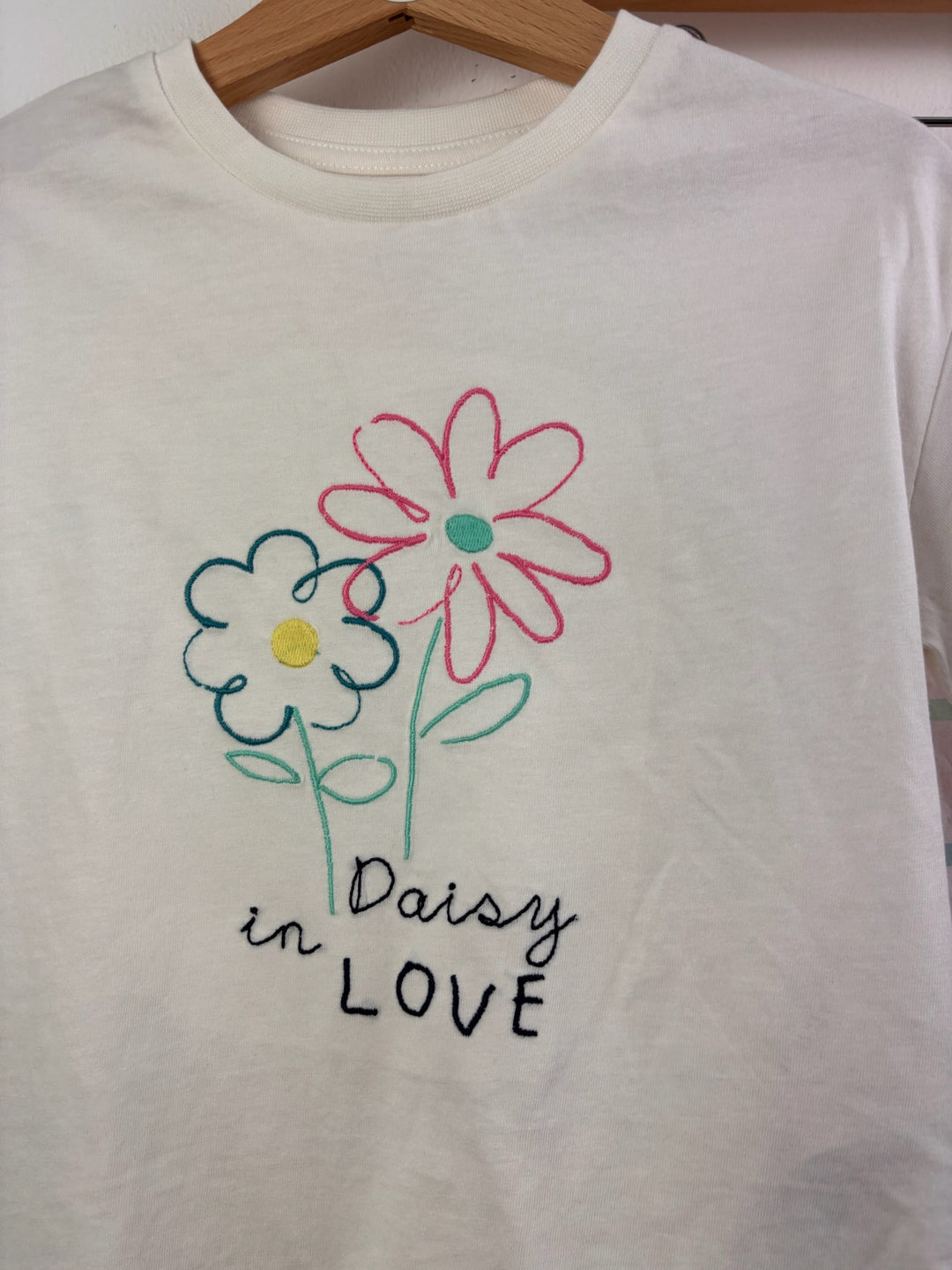 M&S Cream Daisy T-Shirt and Check Shorts Set