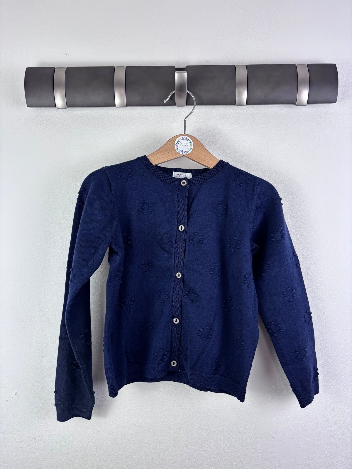 Next Navy Cardigan Textured Detail 3-4 Years-Cardigans-Second Snuggle Preloved