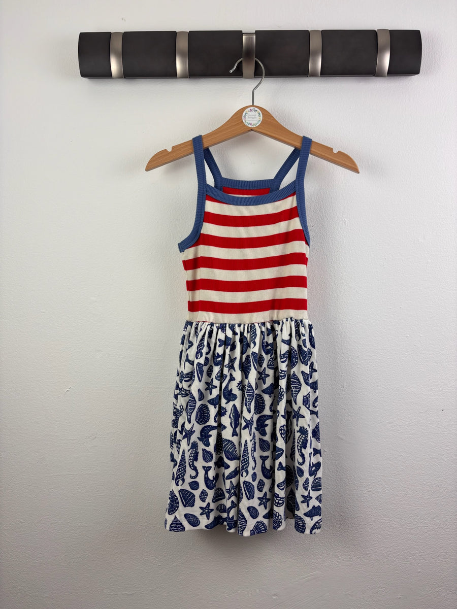 Boden Red Stripe Nautical Seashell Dress 2-3 Years-Dresses-Second Snuggle Preloved