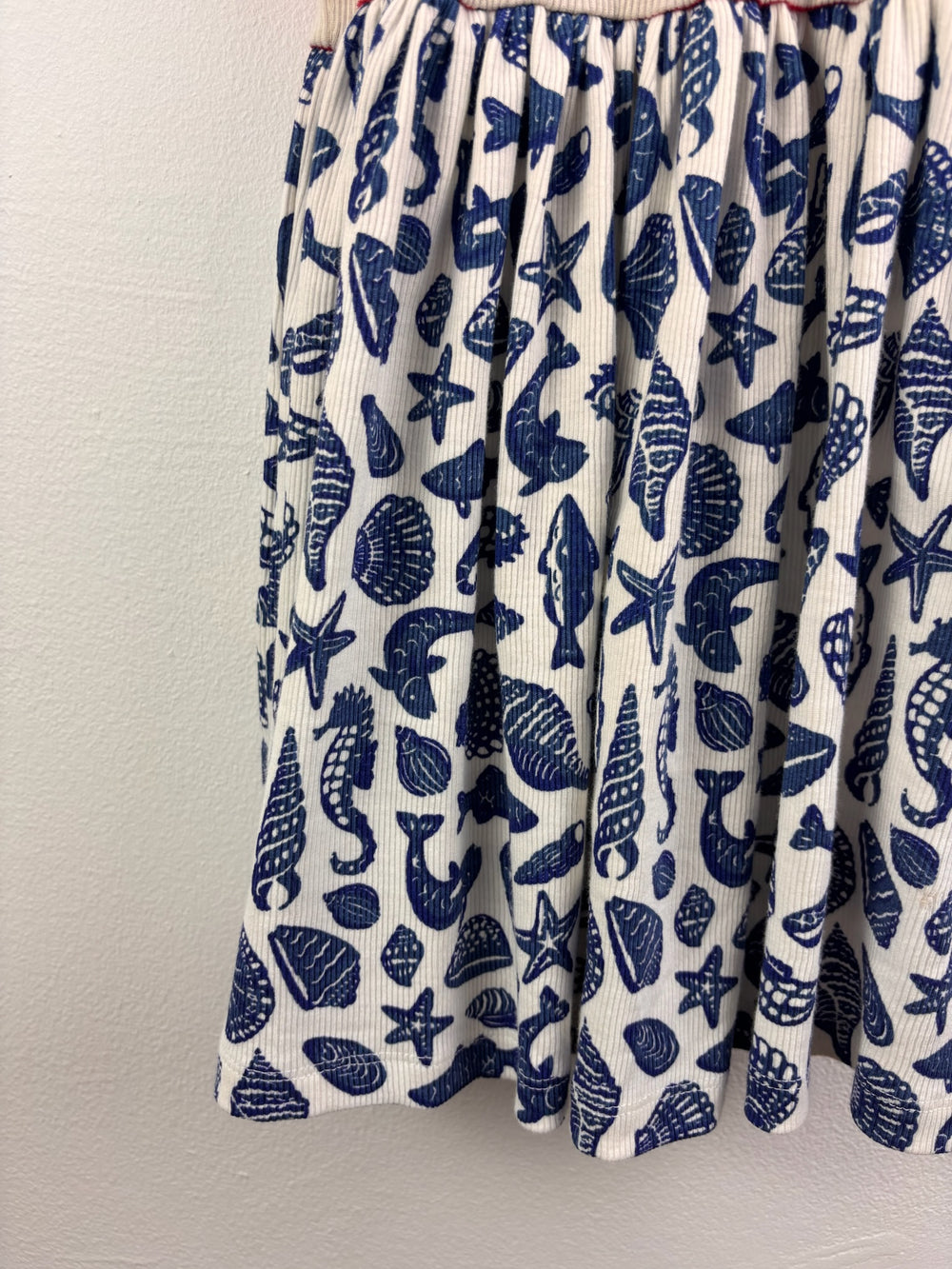 Boden Red Stripe Nautical Seashell Dress 2-3 Years-Dresses-Second Snuggle Preloved