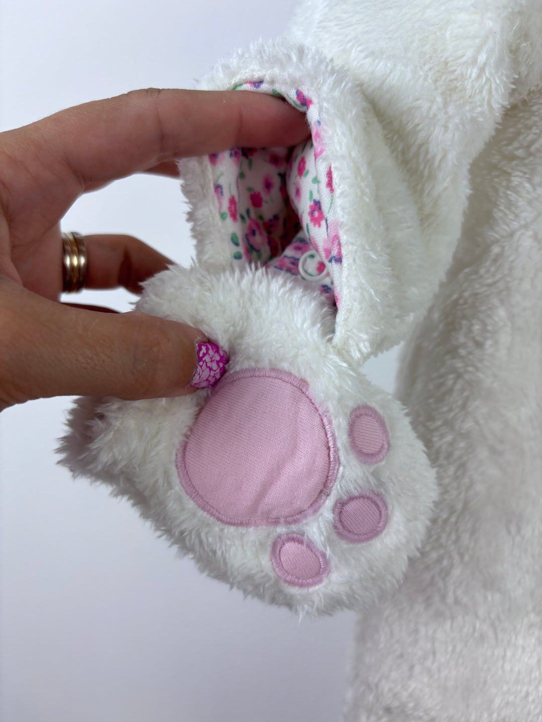 JoJo Maman Bebe White Teddy Pramsuit 0-3 Months & 3-6 Months-Pramsuits-Second Snuggle Preloved