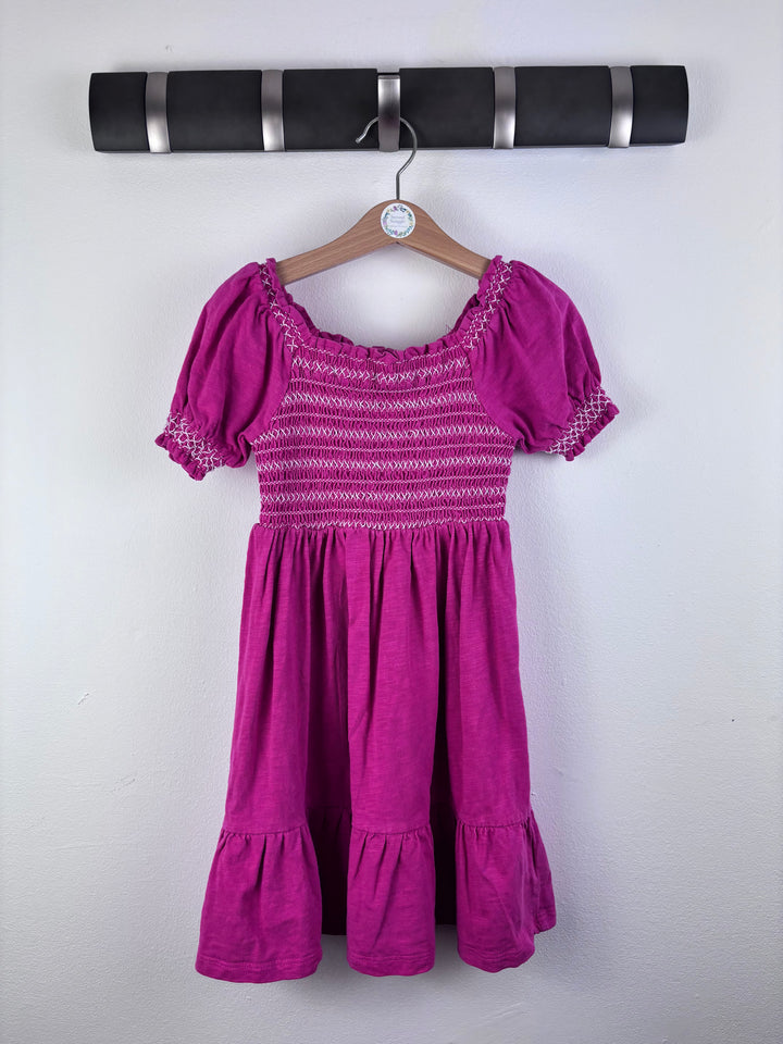 Mini Boden Pink Dress Shirred Bodice 5-6 Years-Dresses-Second Snuggle Preloved