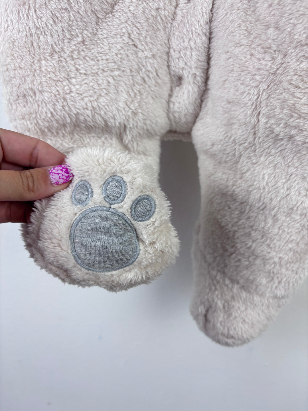 JoJo Maman Bebe Beige Bear Pramsuit 0-3 Months & 3-6 Months-Pramsuits-Second Snuggle Preloved