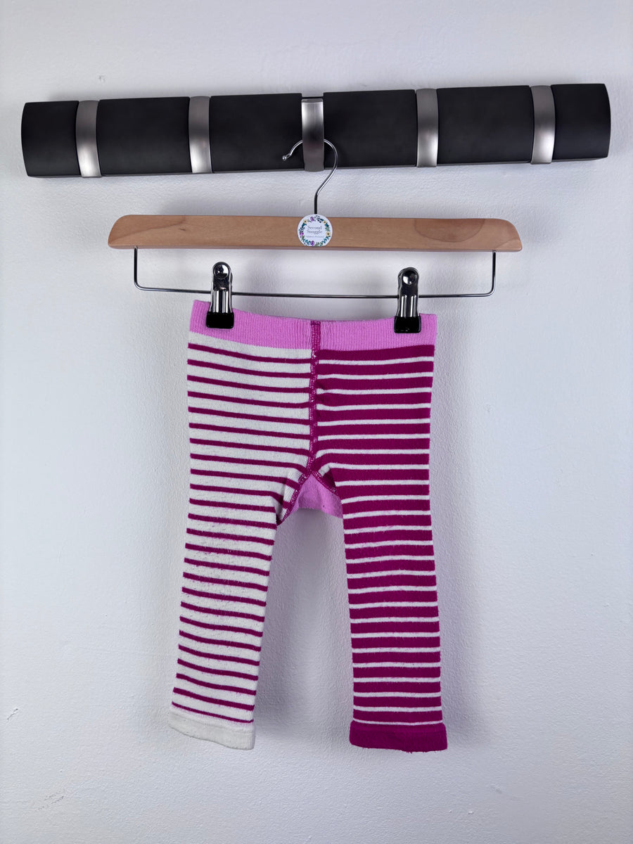 Joules Pink Stripe Leggings 12-24 Months-Leggings-Second Snuggle Preloved