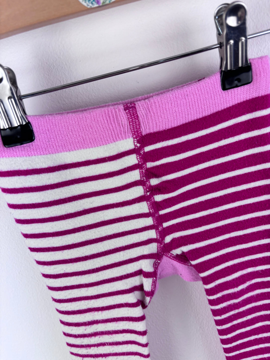 Joules Pink Stripe Leggings 12-24 Months-Leggings-Second Snuggle Preloved