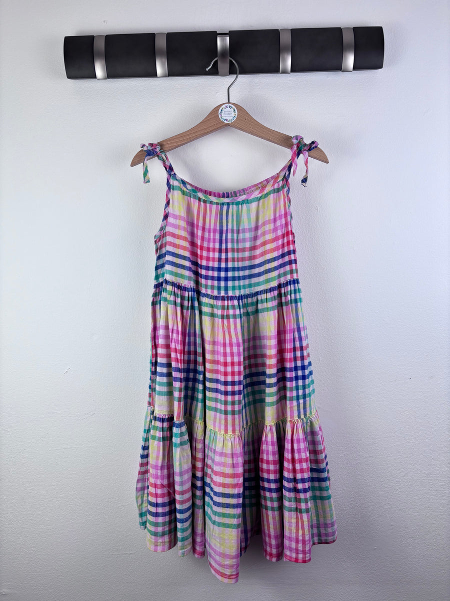 Next Pink Check Dress Tie Strap 5 Years-Dresses-Second Snuggle Preloved