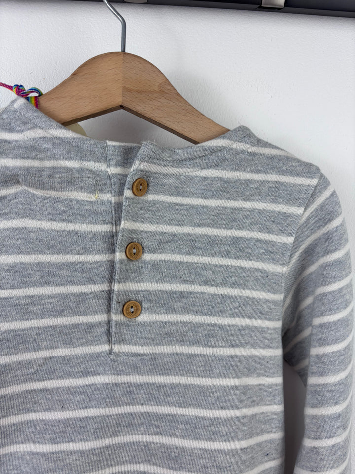 Little Bird Grey Stripe Rainbow Dress-Dresses-Second Snuggle Preloved