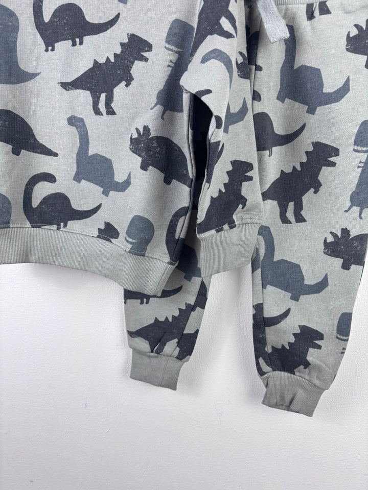 Next Grey Dinosaur Print Tracksuit-Sets-Second Snuggle Preloved