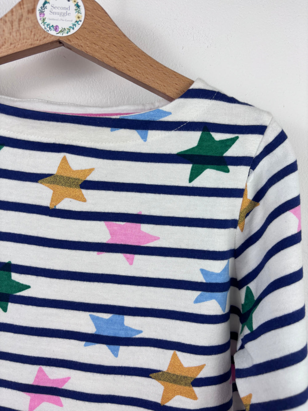 Boden Stripe and Star Long Sleeve Top-Tops-Second Snuggle Preloved