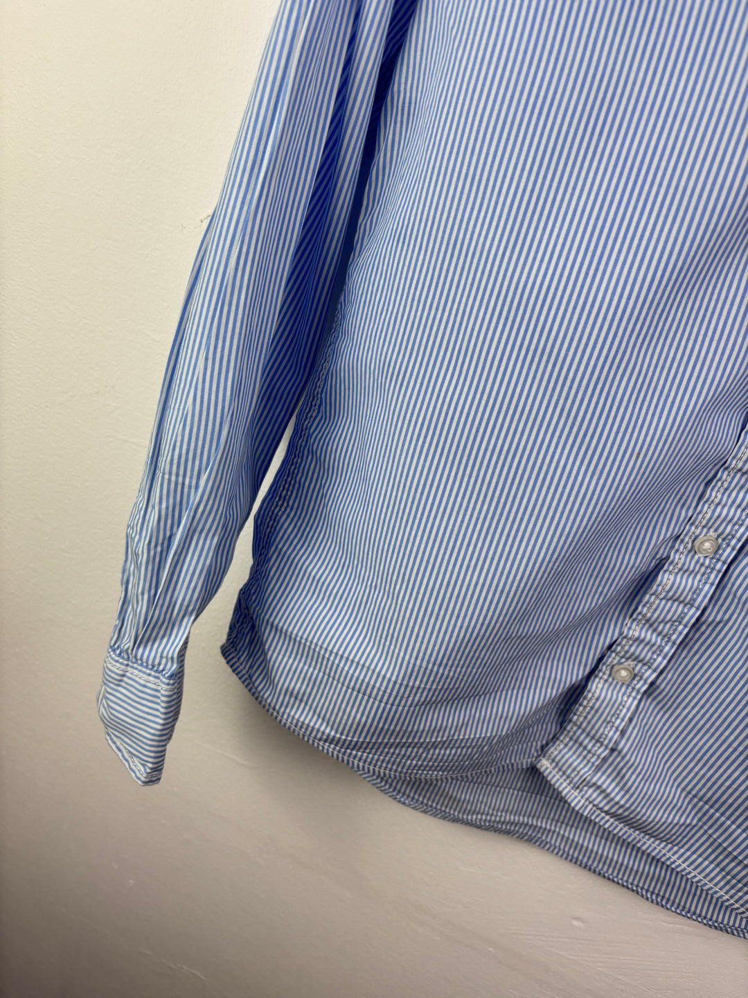 Benetton Blue Stripe Shirt 11-12 Years-Shirts-Second Snuggle Preloved