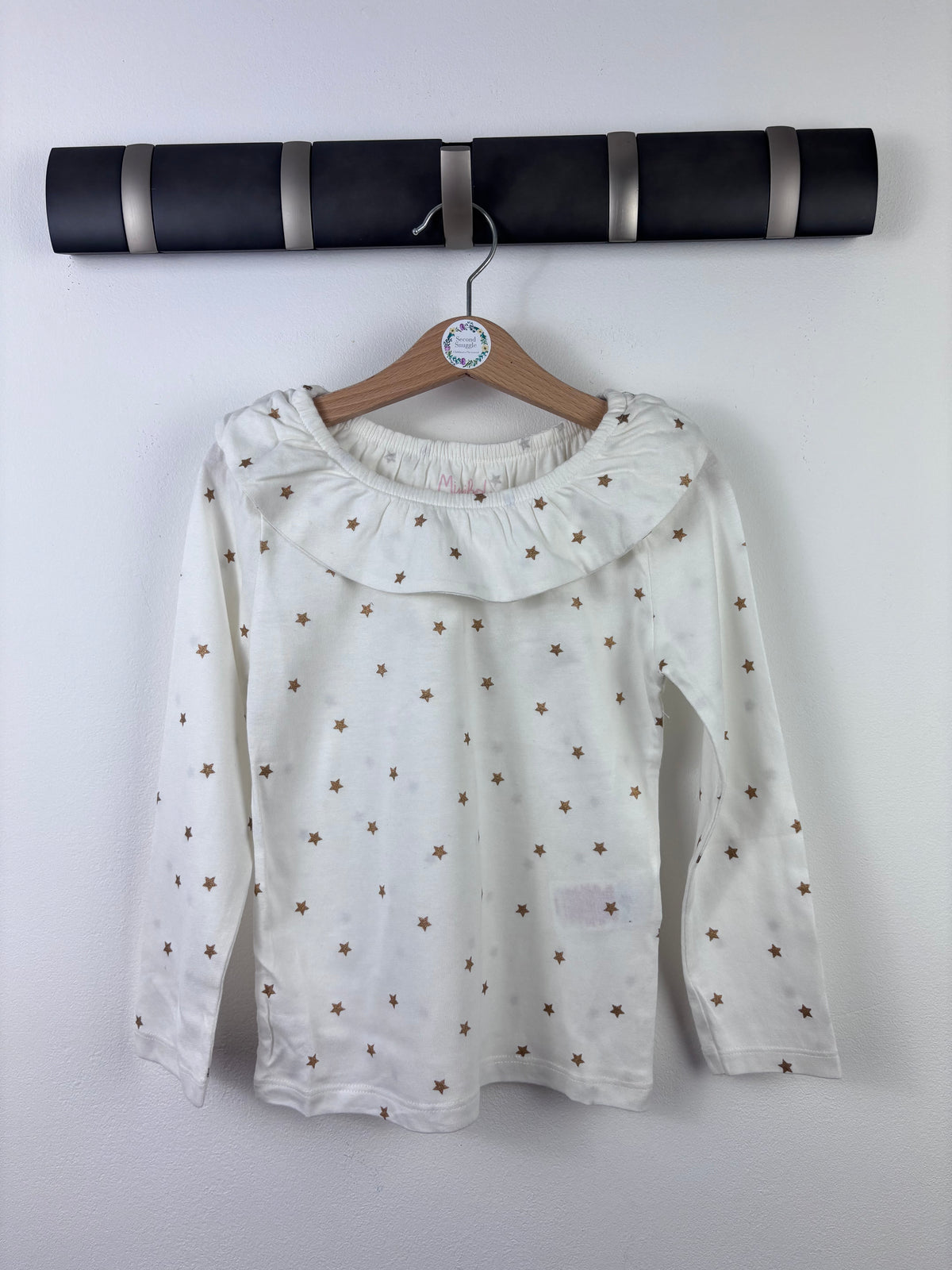 Boden White Star Print Long Sleeve Top-Tops-Second Snuggle Preloved