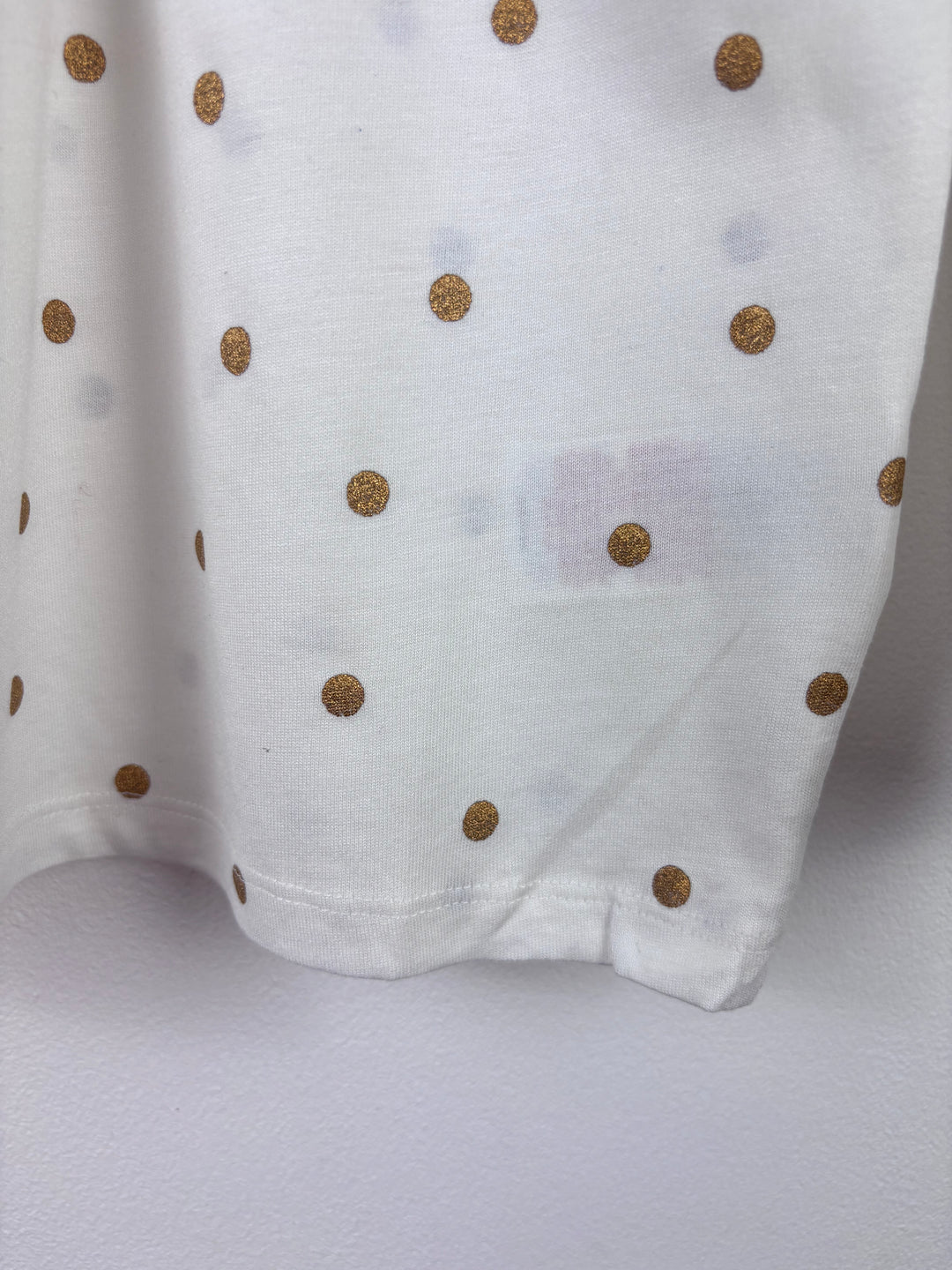Boden White Gold Spot Long Sleeve Top-Tops-Second Snuggle Preloved