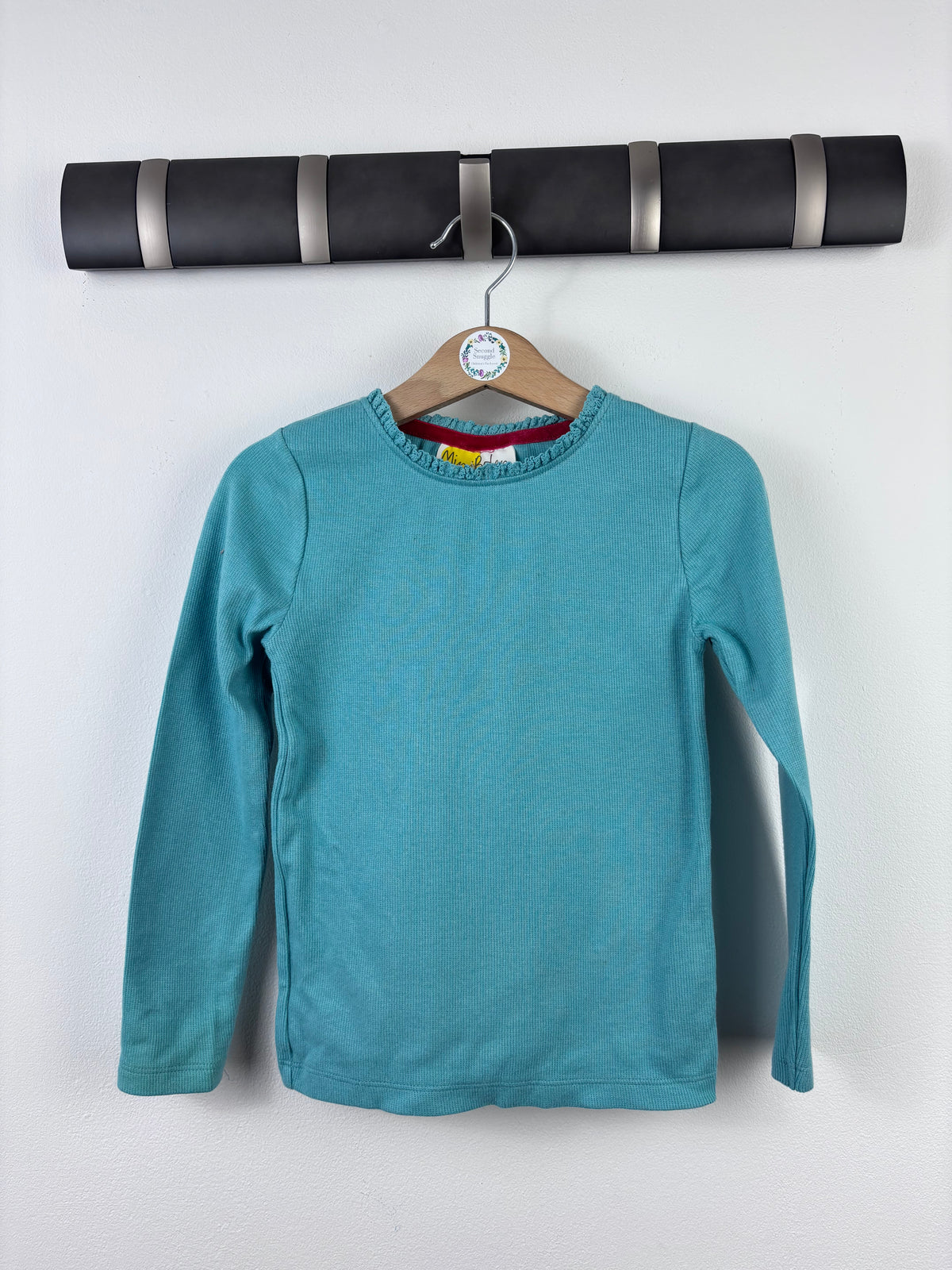 Boden Ribbed Teal Long Sleeve Top-Tops-Second Snuggle Preloved