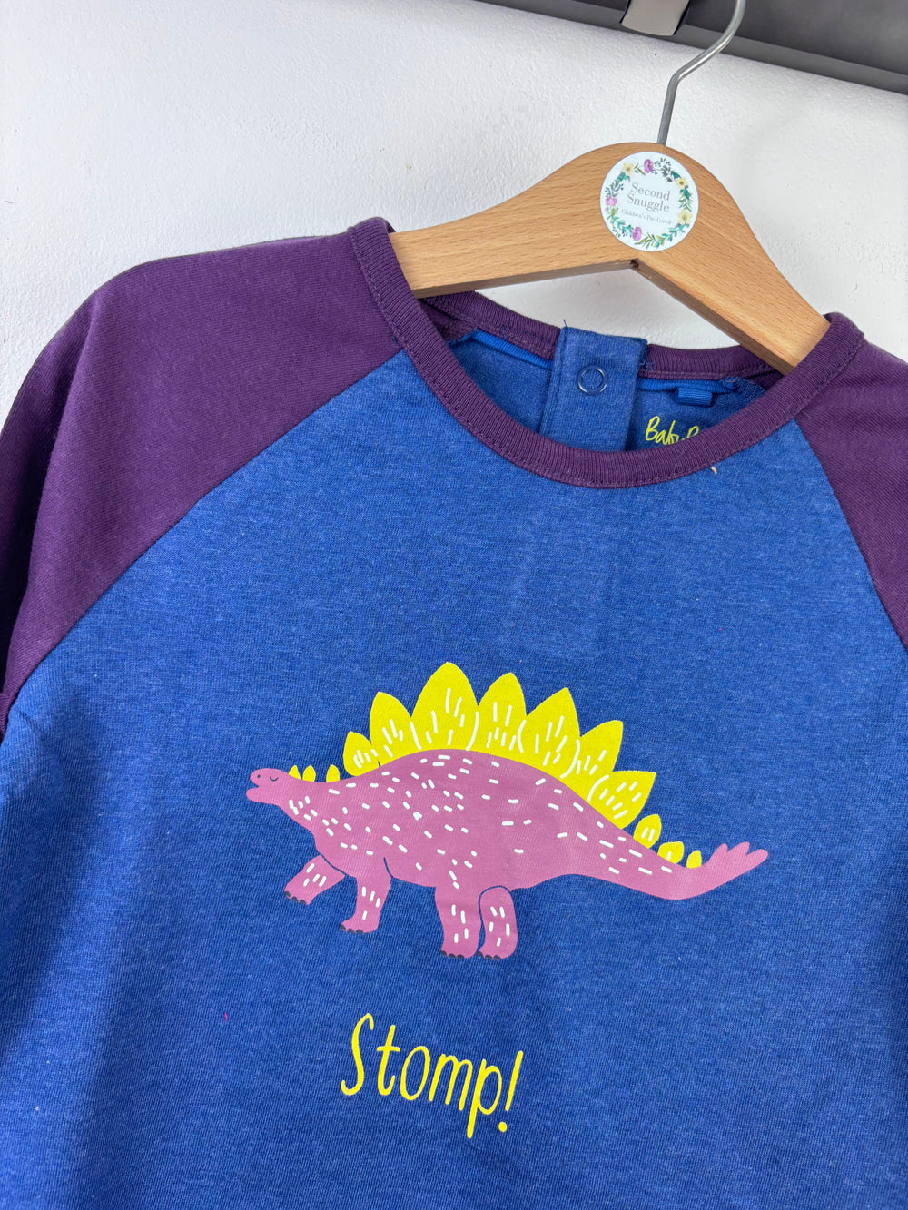Boden Blue Dinosaur Stomp Long Sleeve Top-Tops-Second Snuggle Preloved
