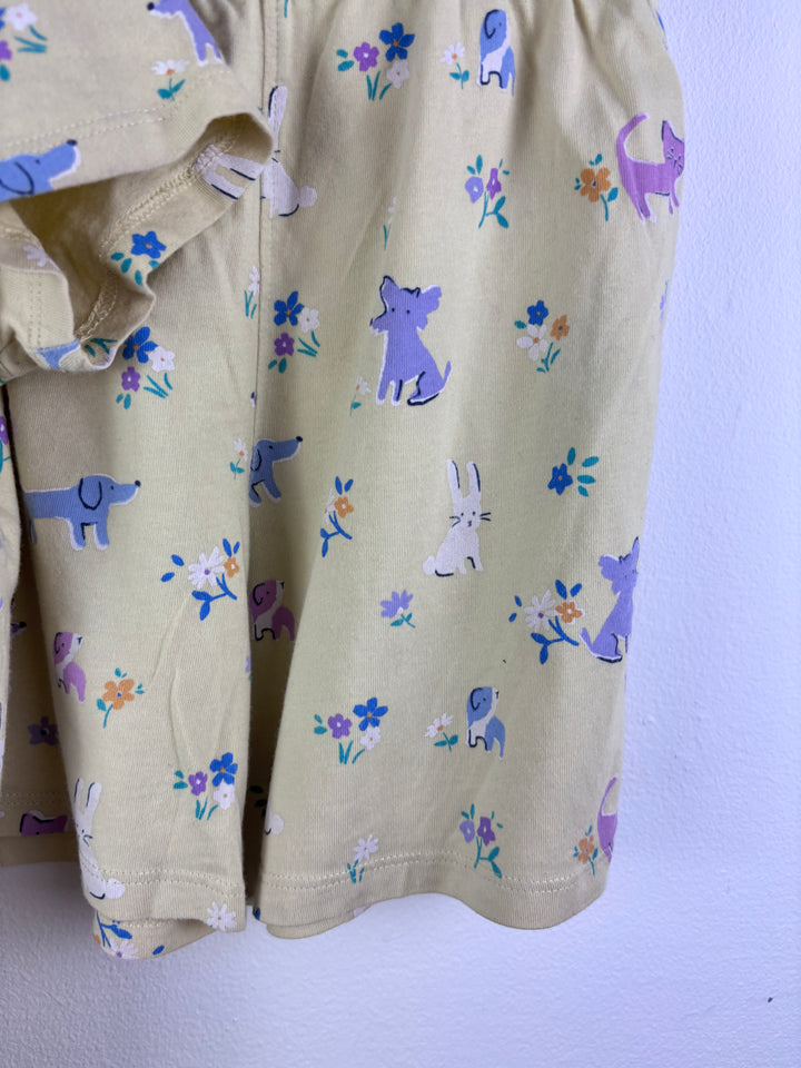 M&S Yellow Animal Print Pyjama Set 5-6 Years-Night Wear-Second Snuggle Preloved