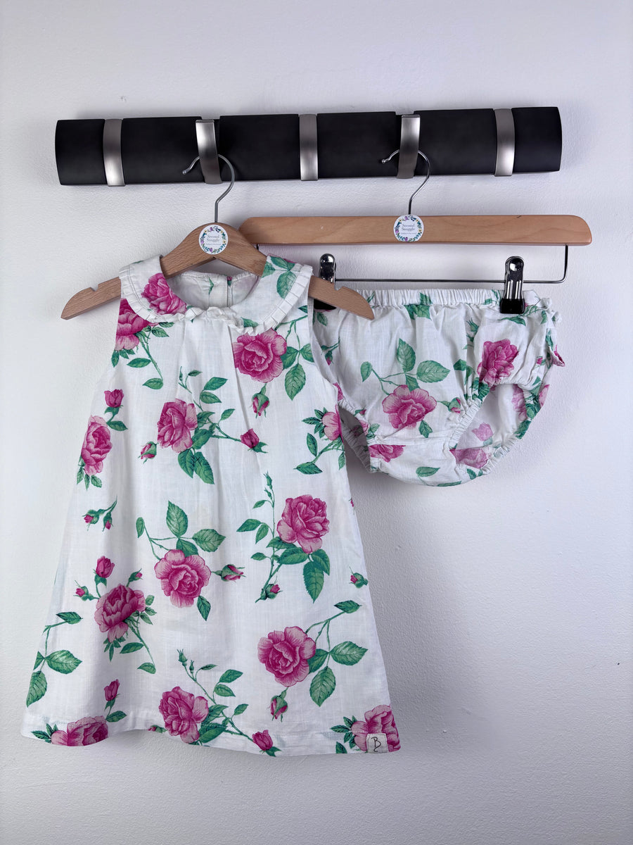 Billie Faiers White Rose Dress and Bloomers 18-24 Months-Dresses-Second Snuggle Preloved