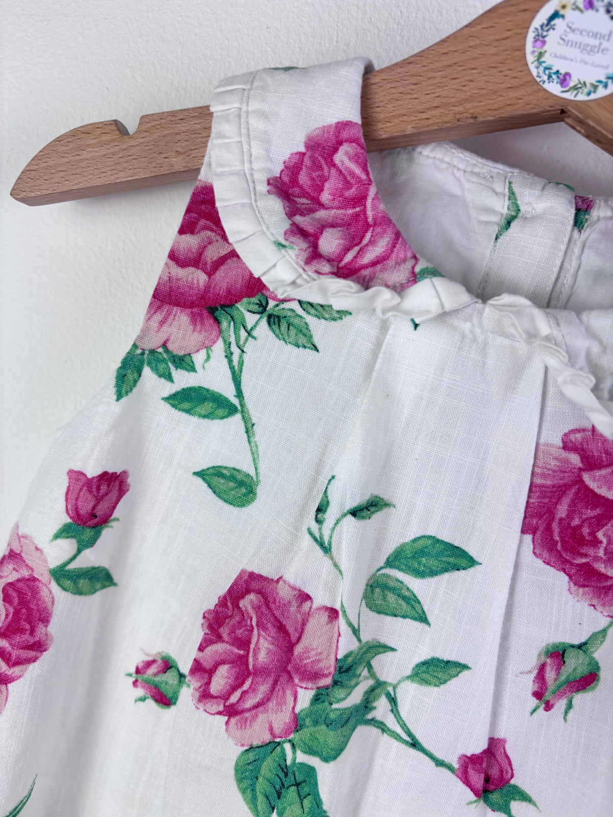 Billie Faiers White Rose Dress and Bloomers 18-24 Months-Dresses-Second Snuggle Preloved