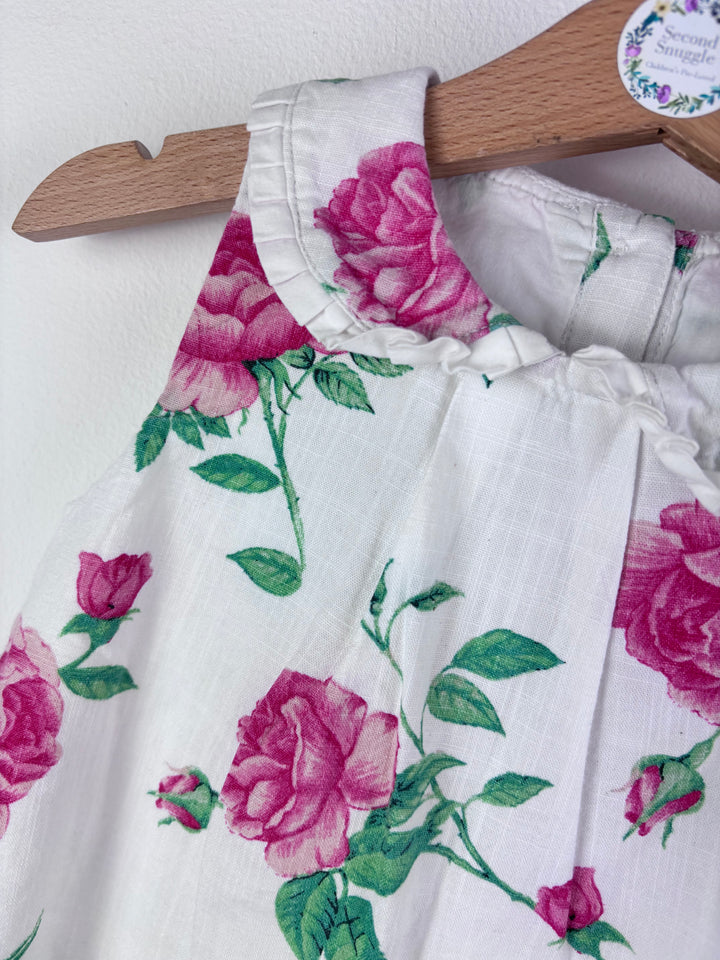 Billie Faiers White Rose Dress and Bloomers 18-24 Months-Dresses-Second Snuggle Preloved
