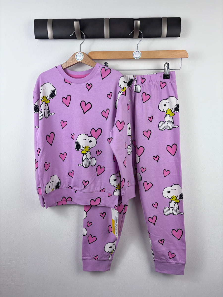 M&S Lilac Snoopy Pyjamas-Night Wear-Second Snuggle Preloved