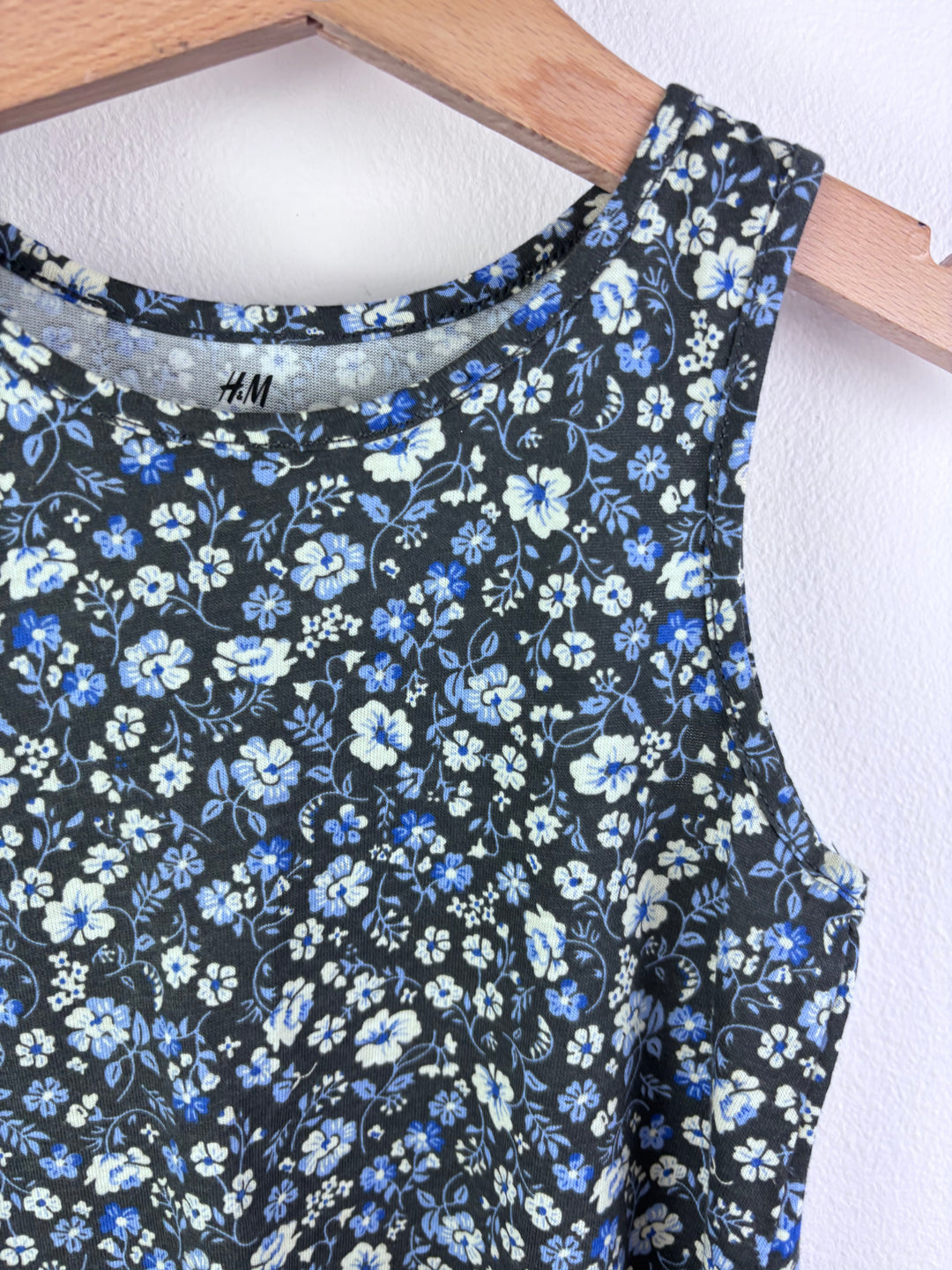 H&M Navy Floral Sleeveless Dress 2-4 Years-Dresses-Second Snuggle Preloved