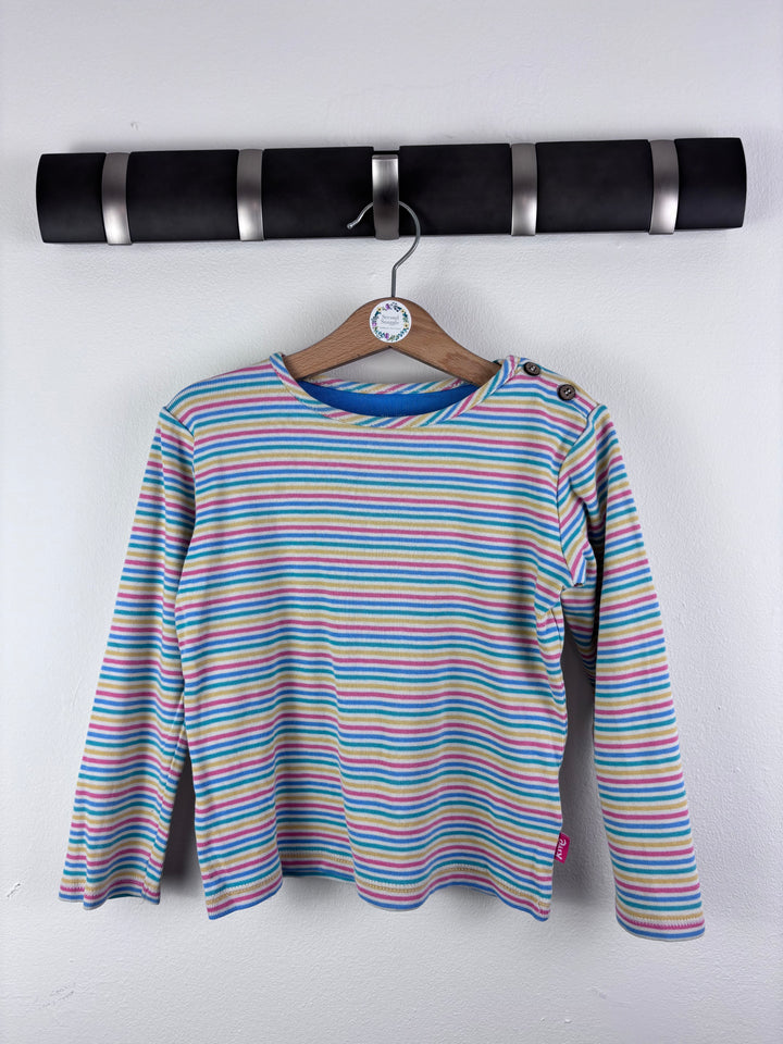 Kite Multicolour Stripe Long Sleeve Top 4 Years-Tops-Second Snuggle Preloved