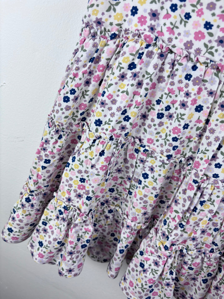 Polarn O. Pyret Pink White Striped Animal Top 5-6 Years-Dresses-Second Snuggle Preloved