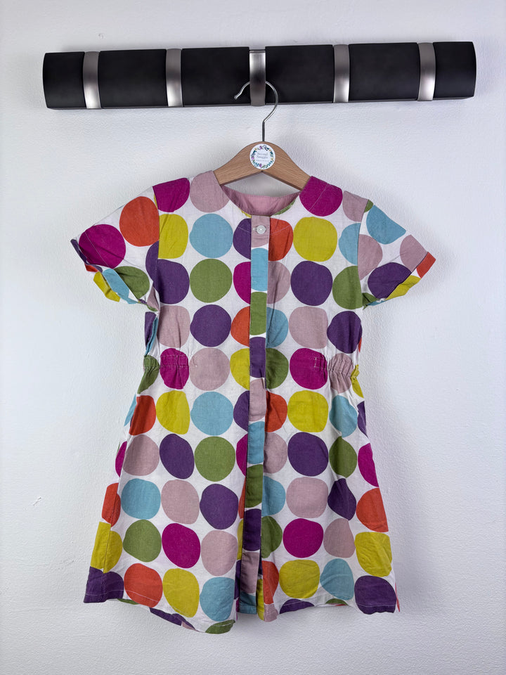 Pigeon White Spot Cotton Dress Multicolour 3-4 Years-Dresses-Second Snuggle Preloved