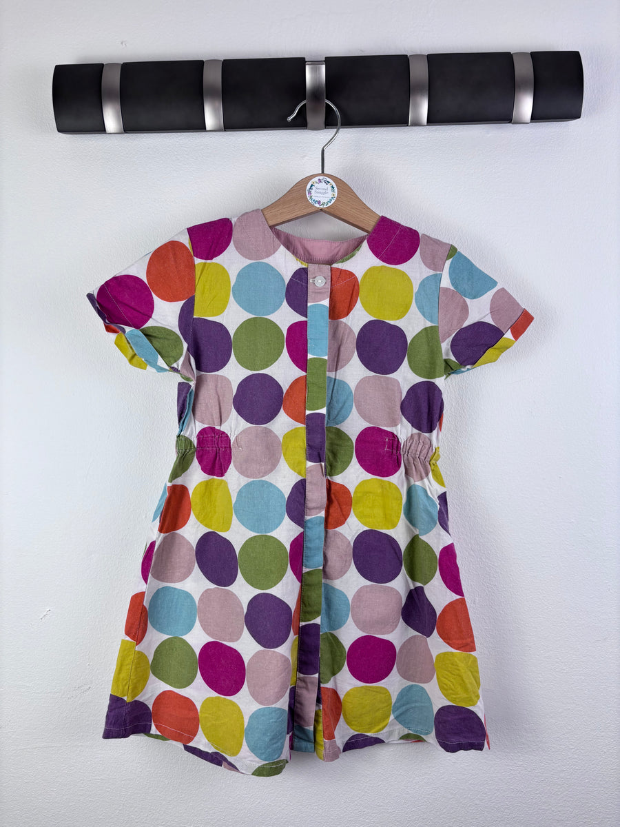 Pigeon White Spot Cotton Dress Multicolour 3-4 Years-Dresses-Second Snuggle Preloved