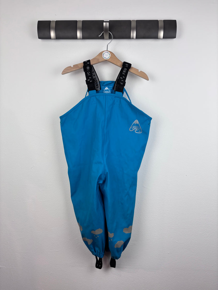 Frugi Blue Waterproof Dungarees 1-2 Years-Coats-Second Snuggle Preloved