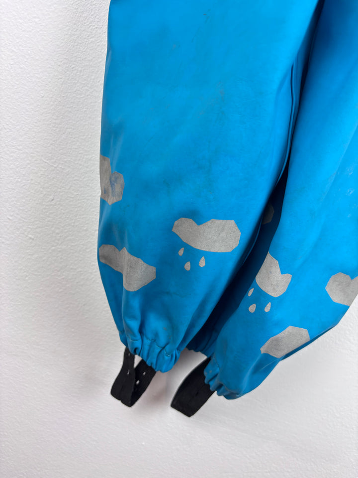 Frugi Blue Waterproof Dungarees 1-2 Years-Coats-Second Snuggle Preloved