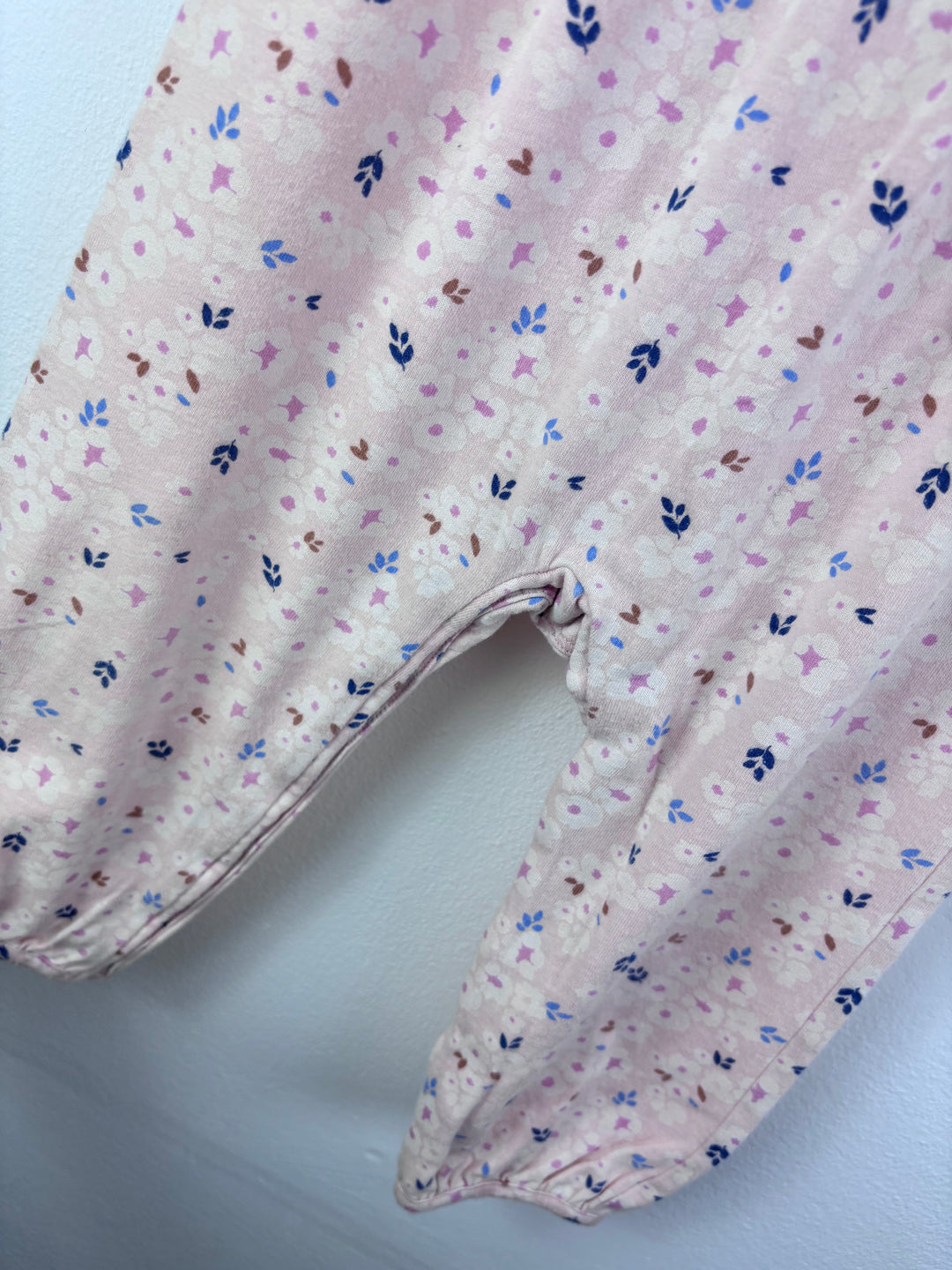 John Lewis Pink Floral Romper Frill Detail 18-24 Months-Rompers-Second Snuggle Preloved